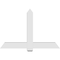 Ekena Millwork Eugene Architectural Grade PVC Gable Bracket, 60"W x 40"H x 4"D x 6"F, 16/12 Pitch GBP060X40X0406EUG00 - alternate 2